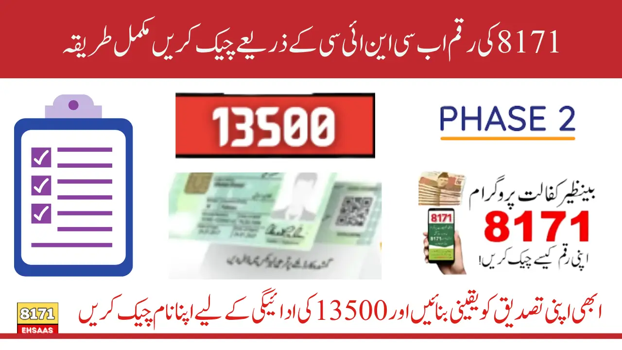 8171 Payment 13500 Using CNIC Check May 2025 Complete Guide and New Updates